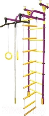Детский спортивный комплекс Формула здоровья Жирафик-1А Плюс Универсальный (фиолетовый/желтый)