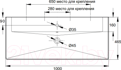 Умывальник Jacob Delafon Reve E4801-00