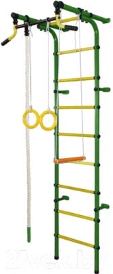 Детский спортивный комплекс Формула здоровья Непоседа-2В Плюс (зеленый/желтый)