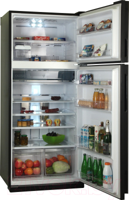 Холодильник с морозильником Sharp SJ-XP59PGBK
