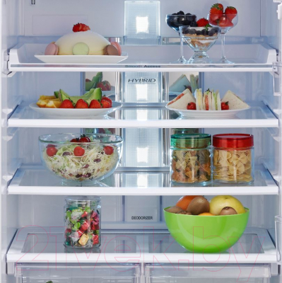 Холодильник с морозильником Sharp SJ-XP59PGSL