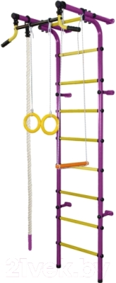 Детский спортивный комплекс Формула здоровья Непоседа-2В Плюс (фиолетовый/желтый)