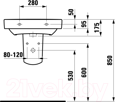 Умывальник Laufen Pro 8189590001091