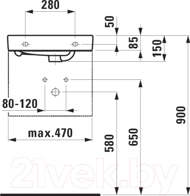 Умывальник Laufen Pro S 8159550001041