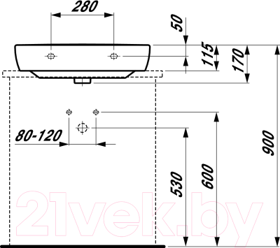 Умывальник Laufen Pro 8179520001041