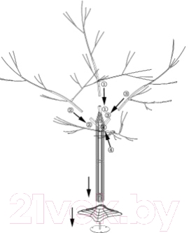 Светодиодное дерево Neon-Night Сакура 531-267 (1,5м, теплый белый)