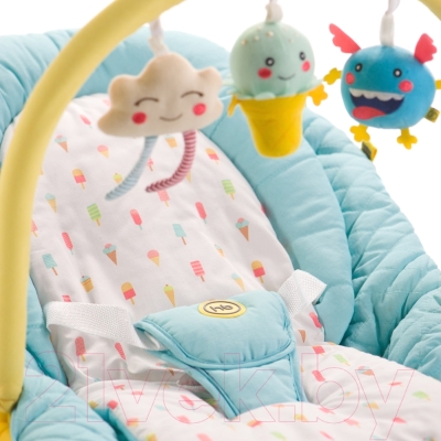 Детский шезлонг Happy Baby Nesty (голубой)