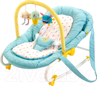 Детский шезлонг Happy Baby Nesty (голубой)