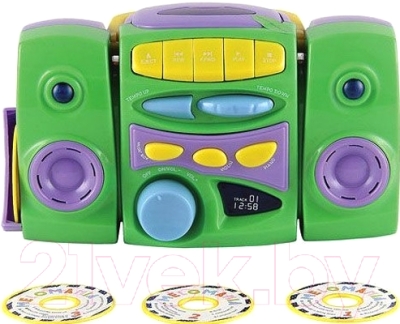 Музыкальная игрушка Happy Baby CD проигрыватель с дисками (зеленый)