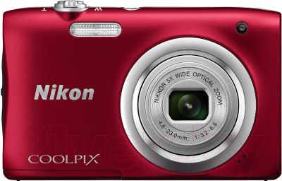 Компактный фотоаппарат Nikon Coolpix A100 (красный)