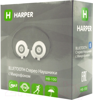 Беспроводные наушники Harper HB-100 (черный/серебристый)