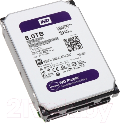 Жесткий диск Western Digital Purple 8TB (WD80PUZX)