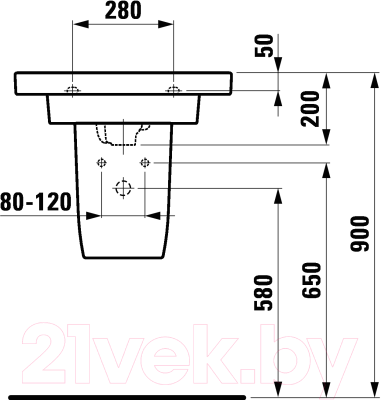 Умывальник Laufen Mimo 8115530171041