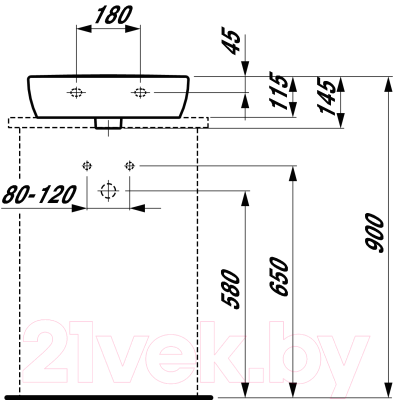 Умывальник Laufen Pro 8119520001041