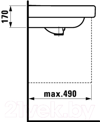 Умывальник Laufen LB3 8146810001041