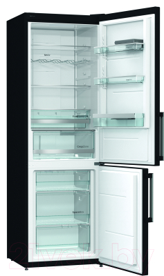 Холодильник с морозильником Gorenje NRK6192MBK