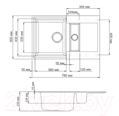 Мойка кухонная Omoikiri Sakaime 78-2-BE (4993115)