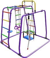 Детский спортивный комплекс Формула здоровья Игрунок-Т Плюс (фиолетовый/радуга) - 