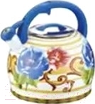 Чайник со свистком Peterhof PH-15606 (синяя ручка)