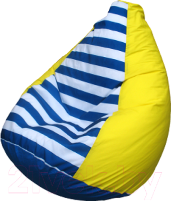 Бескаркасное кресло Flagman Груша Мини Г0.1-0717 (желтый/полосатый)