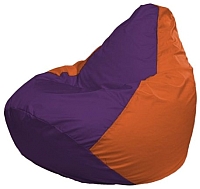 Бескаркасное кресло Flagman Груша Мини Г0.1-33 (фиолетовый/оранжевый) - 