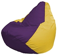 Бескаркасное кресло Flagman Груша Мини Г0.1-35 (фиолетовый/желтый) - 
