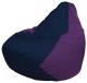 Бескаркасное кресло Flagman Груша Мини Г0.1-38 (темно-синий/фиолетовый) - 