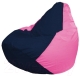 Бескаркасное кресло Flagman Груша Мини Г0.1-44 (темно-синий/розовый) - 