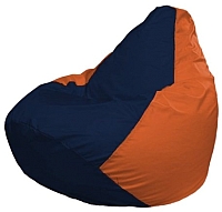 Бескаркасное кресло Flagman Груша Мини Г0.1-45 (темно-синий/оранжевый) - 