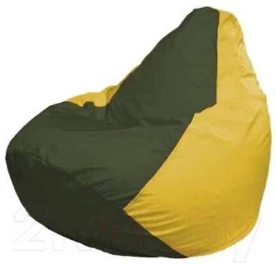 Бескаркасное кресло Flagman Груша Мини Г0.1-57 (темно-оливковый/желтый)