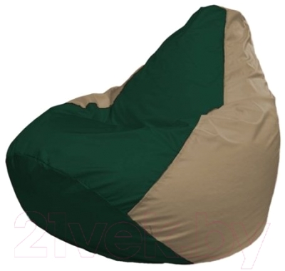 Бескаркасное кресло Flagman Груша Мини Г0.1-60 (темно-зеленый/темно-бежевый)