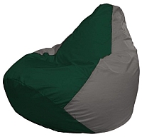 Бескаркасное кресло Flagman Груша Мини Г0.1-61 (темно-зеленый/серый) - 