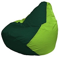 Бескаркасное кресло Flagman Груша Мини Г0.1-63 (темно-зеленый/салатовый) - 