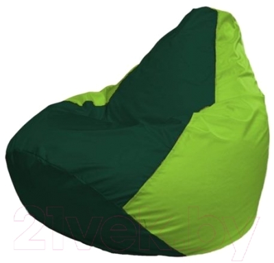 Бескаркасное кресло Flagman Груша Мини Г0.1-63 (темно-зеленый/салатовый)