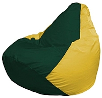 Бескаркасное кресло Flagman Груша Мини Г0.1-65 (темно-зеленый/желтый) - 