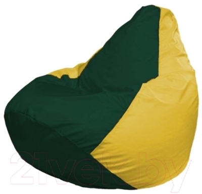 Бескаркасное кресло Flagman Груша Мини Г0.1-65 (темно-зеленый/желтый)