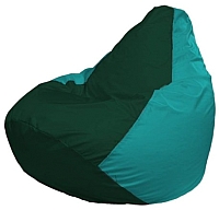 Бескаркасное кресло Flagman Груша Мини Г0.1-66 (темно-зеленый/бирюзовый) - 