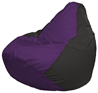 Бескаркасное кресло Flagman Груша Мини Г0.1-67 (фиолетовый/черный) - 