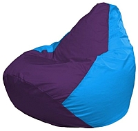 Бескаркасное кресло Flagman Груша Мини Г0.1-74 (фиолетовый/голубой) - 