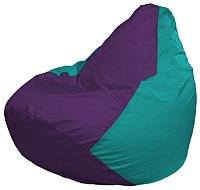 Бескаркасное кресло Flagman Груша Мини Г0.1-75 (фиолетовый/бирюзовый) - 