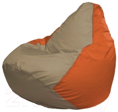 Бескаркасное кресло Flagman Груша Мини Г0.1-90 (темно-бежевый/оранжевый)
