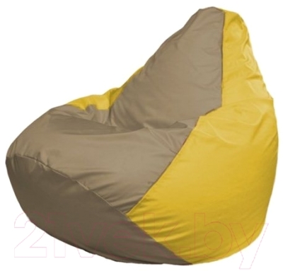 Бескаркасное кресло Flagman Груша Мини Г0.1-95 (темно-бежевый/желтый)