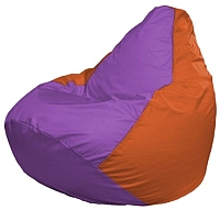 Бескаркасное кресло Flagman Груша Мини Г0.1-110 (сиреневый/оранжевый) - 