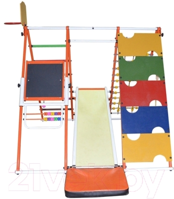 Детский спортивный комплекс Формула здоровья Вершинка-W Плюс (оранжевый/радуга)