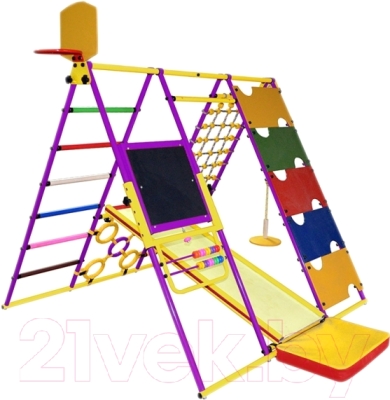 Детский спортивный комплекс Формула здоровья Вершинка-W Плюс (фиолетовый/радуга)