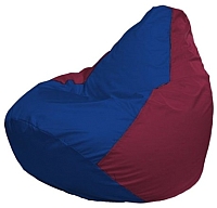 Бескаркасное кресло Flagman Груша Мини Г0.1-123 (синий/бордовый) - 
