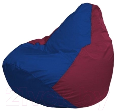 Бескаркасное кресло Flagman Груша Мини Г0.1-123 (синий/бордовый)