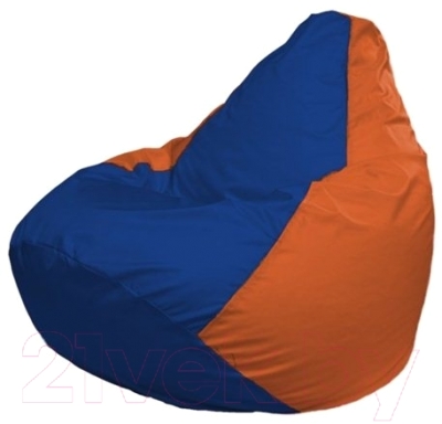 Бескаркасное кресло Flagman Груша Мини Г0.1-127 (синий/оранжевый)