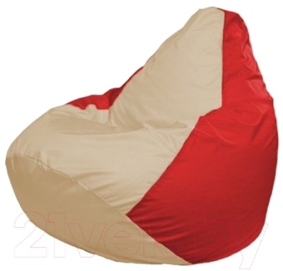 Бескаркасное кресло Flagman Груша Мини Г0.1-145 (светло-бежевый/красный)