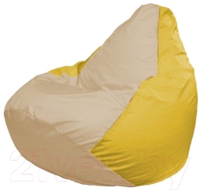 Бескаркасное кресло Flagman Груша Мини Г0.1-148 (светло-бежевый/желтый)